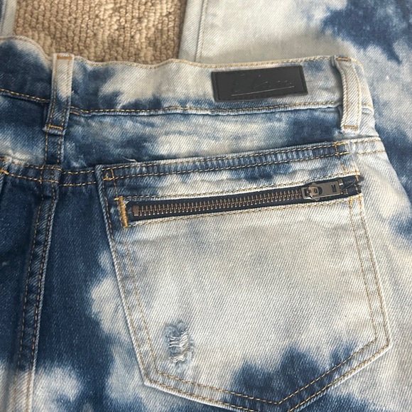 Elan Tie Dye High Rise Straight Leg Cropped Jeans Women's Medium button fly NWT - Picture 8 of 9